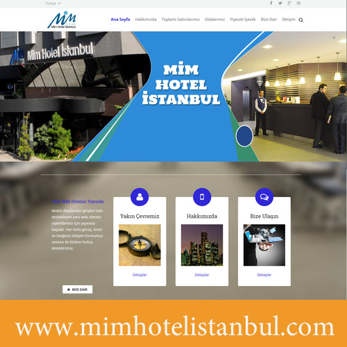 Ayaner Bilişim Teknolojileri Web Sitesi Referansı Mim Hotel İstanbul Web Sitesi