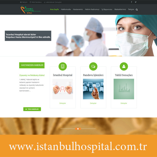 Ayaner Bilişim Teknolojileri Web Sitesi Referansı İstanbul Hospital